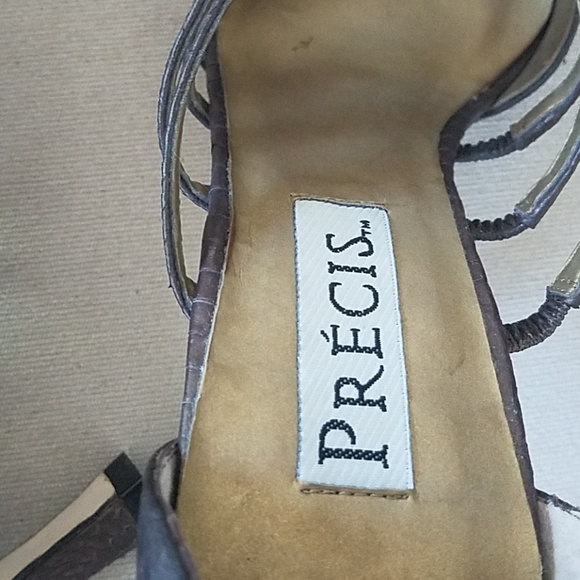 Précis Italian designer toe heels. Gray, 6.5 B - Picture 7 of 8
